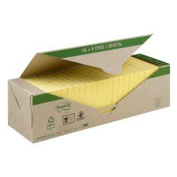 3M Post-it note paper Square Yellow 100 sheets Self-adhesive