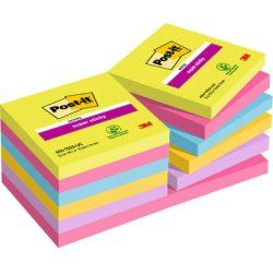 Post-It 654-12SS-UC note paper Square Blue, Green, Pink, Purple, Yellow 90 sheets Self-adhesive