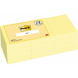 Post-It 653-Y12 Rectangle Jaune 100 feuilles Auto-adhésif