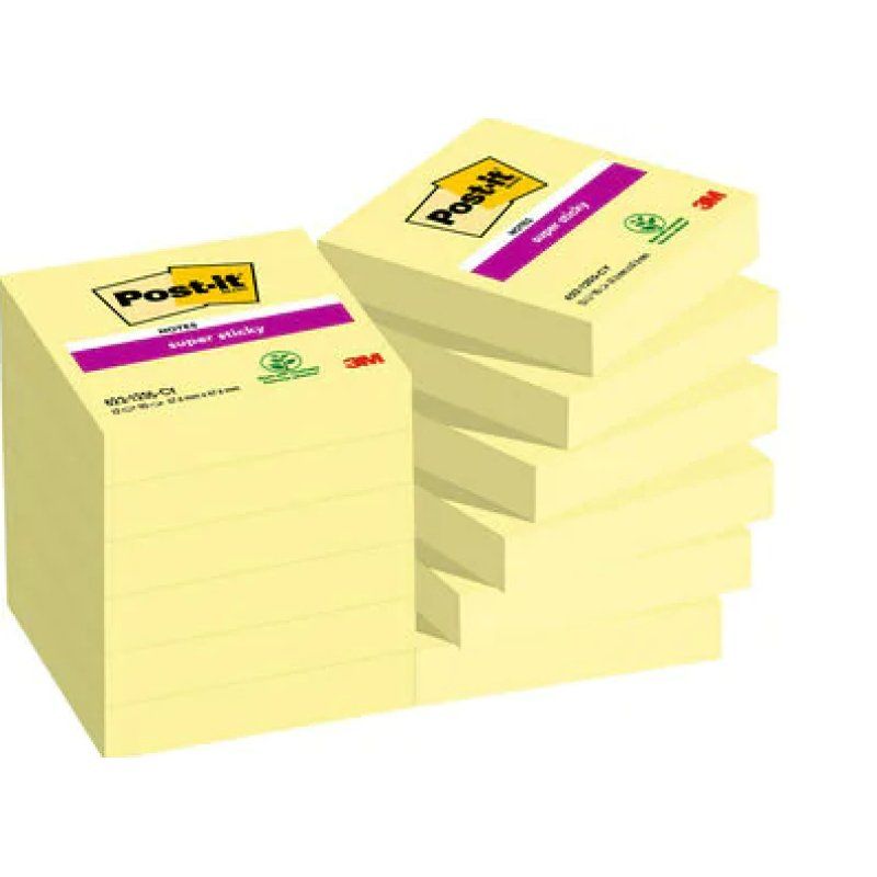 Post-It 7100242802 Carré Jaune 90 feuilles Auto-adhésif