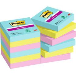 Post-It 622-12SS-COS note paper Square Blue, Green, Pink 90 sheets Self-adhesive