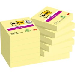 Post-It 622-SSCY-P8 4 Carré Jaune 90 feuilles Auto-adhésif