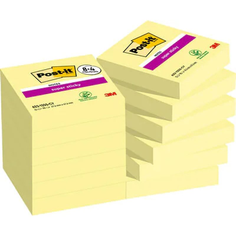 Post-it Bloc-note adhésif Super Sticky Notes, 47,6 X 47,6 mm