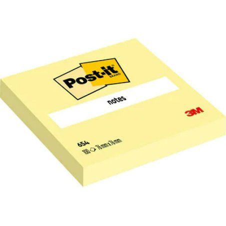 Post-it Bloc-note adhésif, 76 x 76 mm, jaune