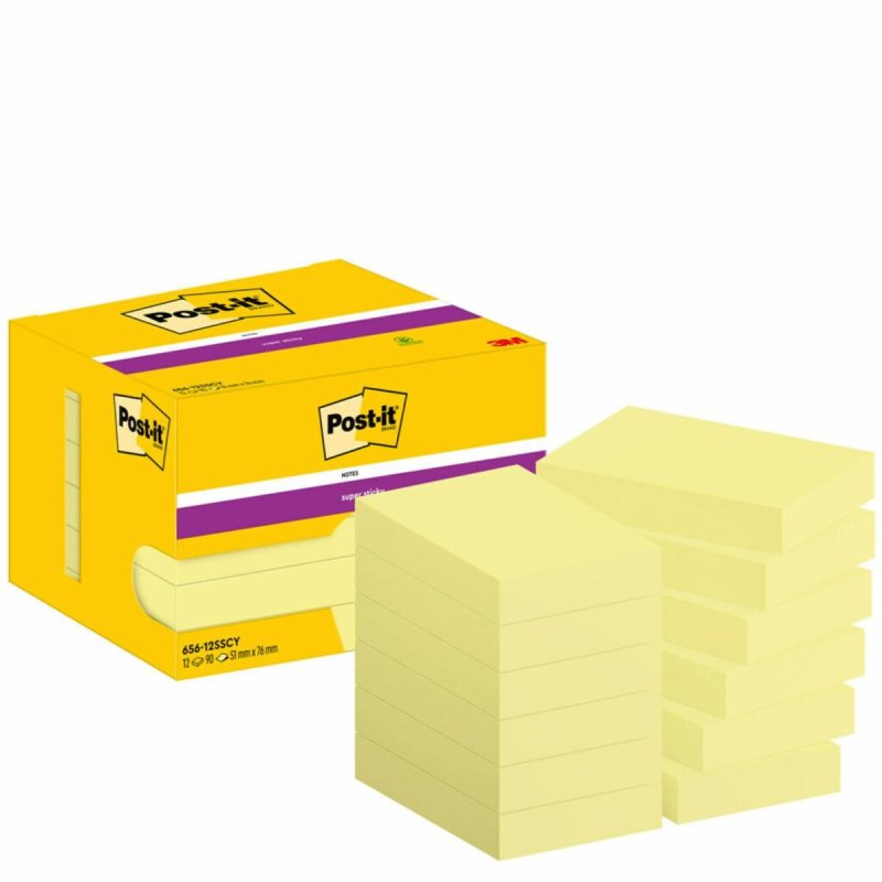 Post-It 656-12SSCY note paper Rectangle Yellow 90 sheets Self-adhesive