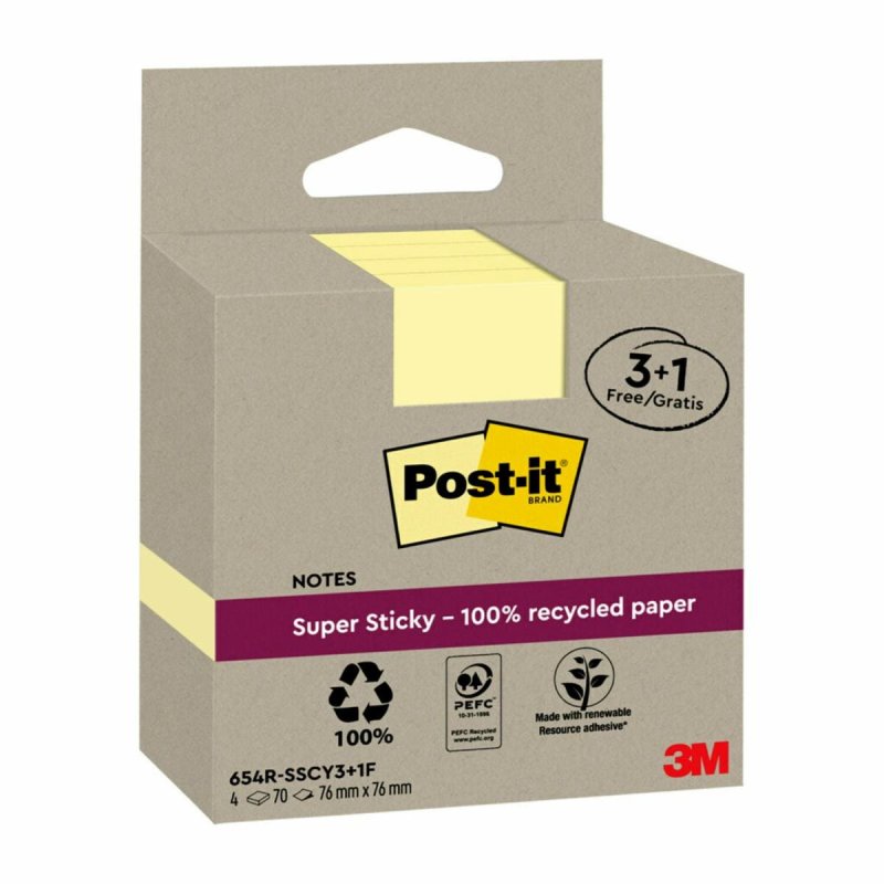 Post-It 7100285105 note paper Square Yellow 70 sheets Self-adhesive