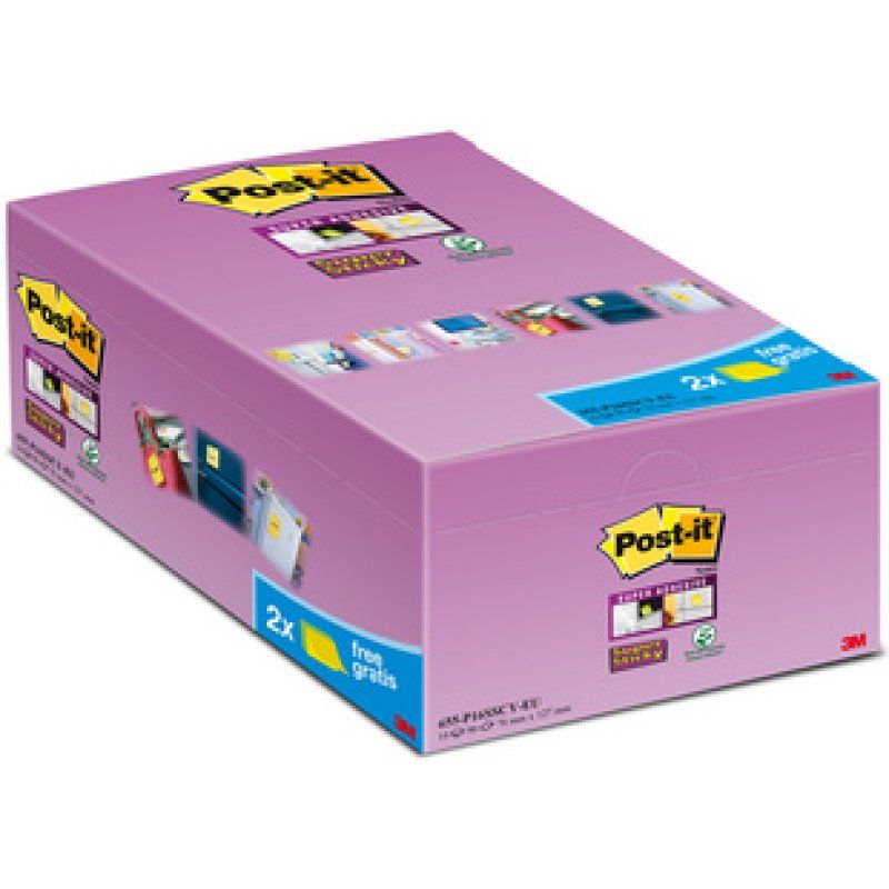 Post-it Bloc-note Super Sticky Notes, 76 x 76 mm, Promo