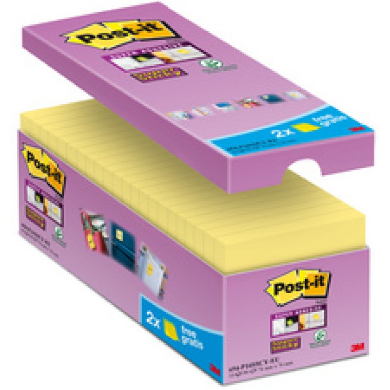 Post-it Bloc-note Super Sticky Notes, 127 x 76 mm, Promo