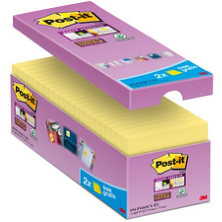 Post-it Bloc-note Super Sticky Notes, 127 x 76 mm, Promo