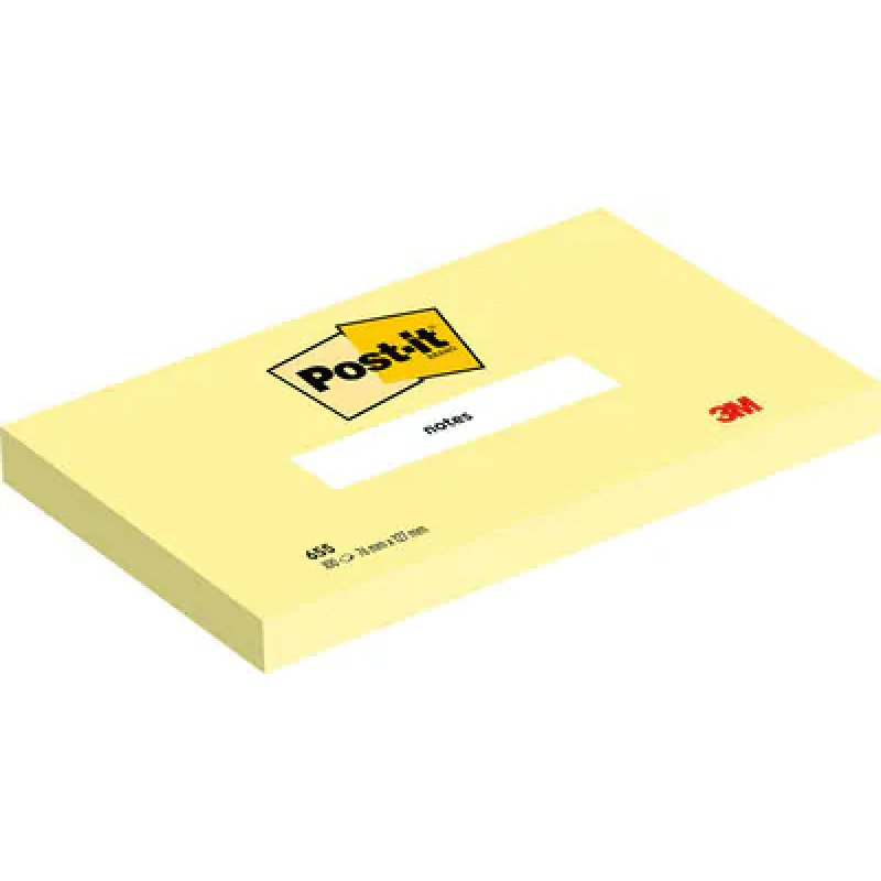 Post-It 655-CY note paper Rectangle Yellow 100 sheets Self-adhesive