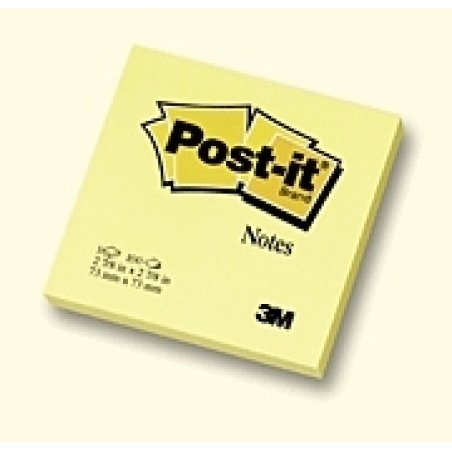 Post-It Notes Yellow, (6 pack) étiquette auto-collante Carré Jaune