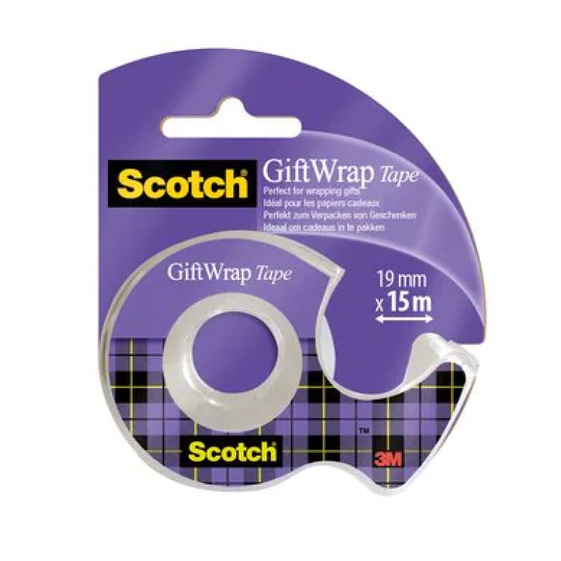 Scotch Ruban adhésif pour cadeau "GiftWrap Tape", dévidoir