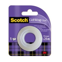 Scotch Ruban adhésif pour cadeau "GiftWrap Tape", 19mm x 25m