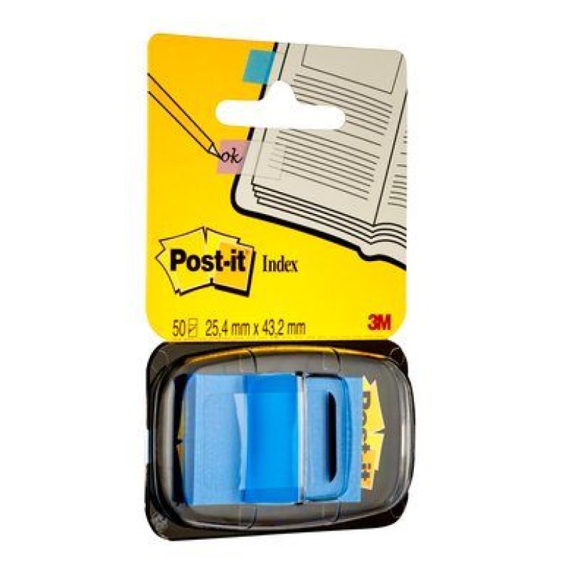 Post-it Marque-pages Index, 25,4 x 43,2 mm, bleu