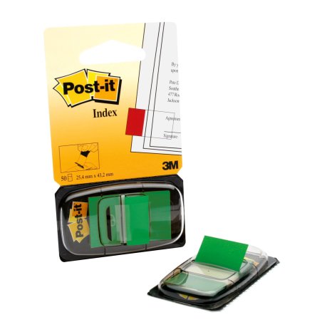 Post-it Marque-pages Index, 25,4 x 43,2 mm, vert
