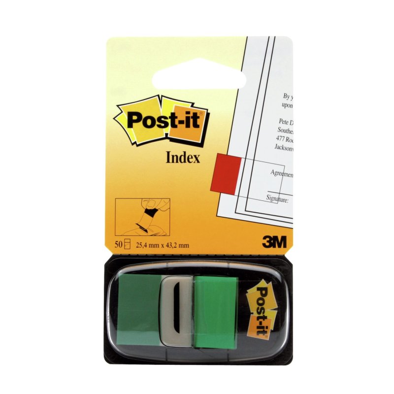 Post-it Marque-pages Index, 25,4 x 43,2 mm, vert