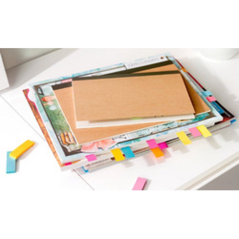Post-it Marque-pages en papier, 15 x 50 mm, couleurs
