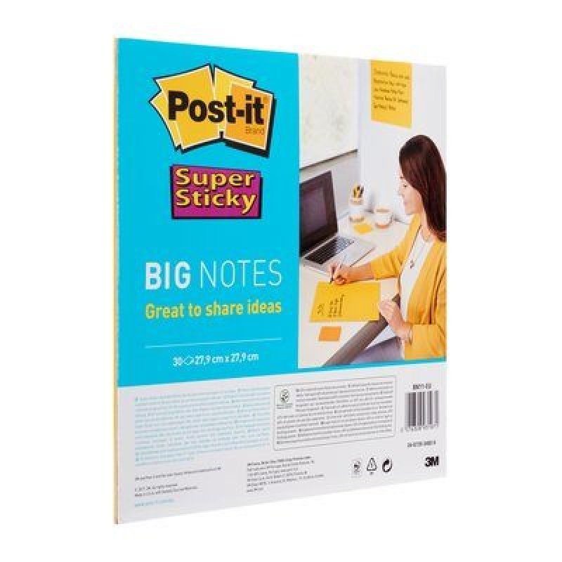 3M Notizzettel Super Sticky Big Notes Gelb note paper Square Yellow 30 sheets Self-adhesive