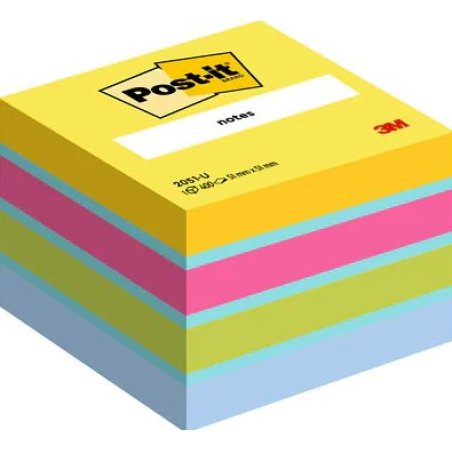 Post-It 2051-U note paper Square Blue, Green, Pink, Yellow 400 sheets Self-adhesive