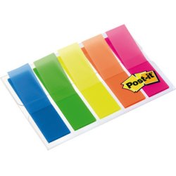 Post-it Marque-pages Index, 11,9 x 43,2 mm, 5 couleurs