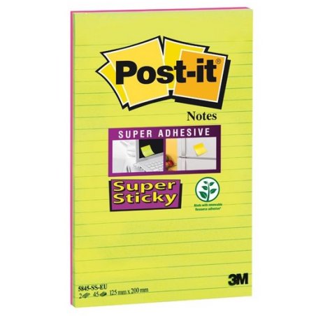 Post-It Super Sticky note paper Rectangle Multicolour 45 sheets Self-adhesive
