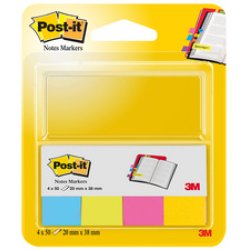 Post-it Marque-pages en papier, 15 x 50 mm, couleurs néon