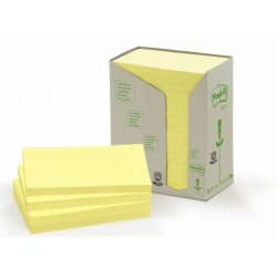 Post-it Bloc-note adhésif Recycling, 127 x 76 mm, jaune