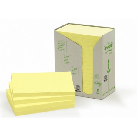 Post-It 655-1T Rectangle Jaune 100 feuilles Auto-adhésif