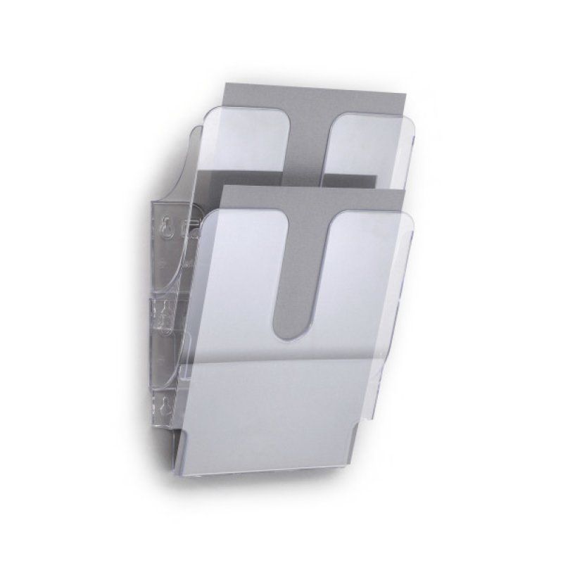 DURABLE Set de porte-brochures mural "FLEXIPLUS 2", A4