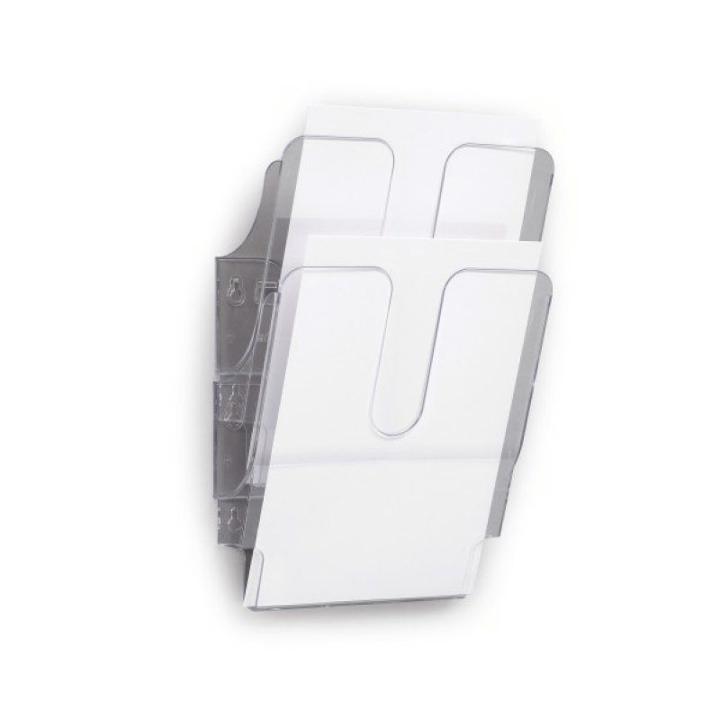 Durable FLEXIPLUS literature rack 2 shelves Transparent