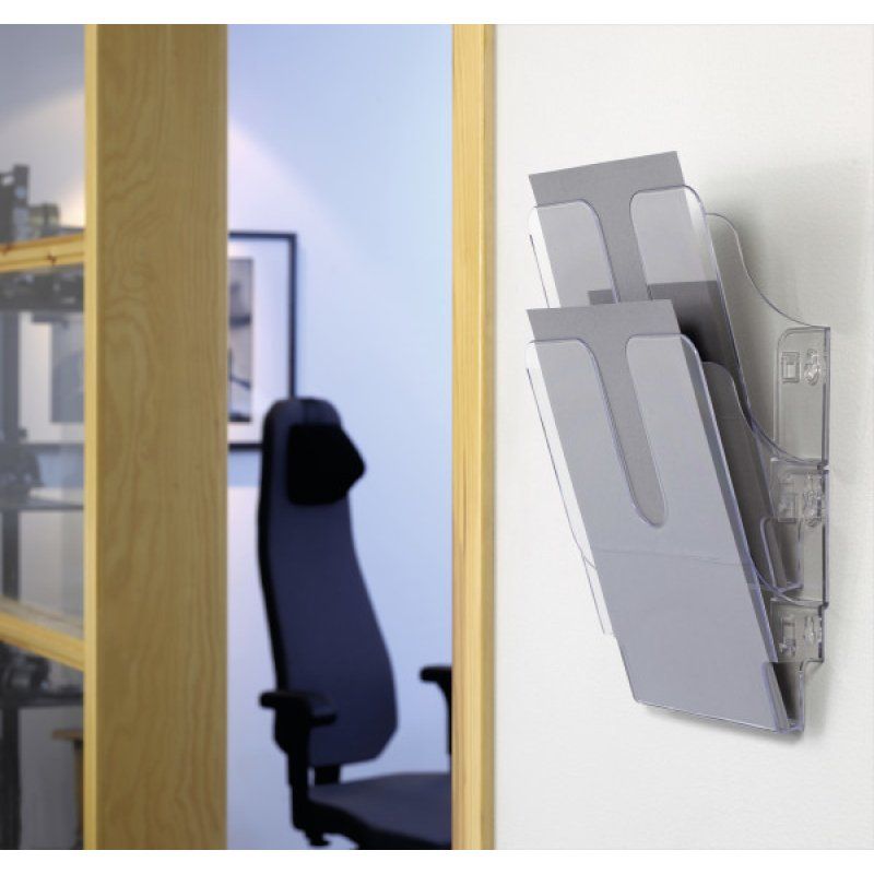 Durable FLEXIPLUS literature rack 2 shelves Transparent