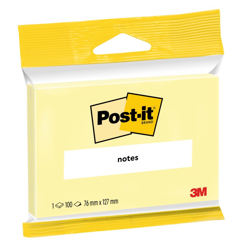 Post-It 6830 Rectangle Jaune 100 feuilles Auto-adhésif
