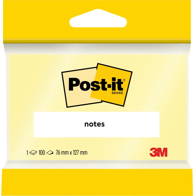 Post-It 6830 Rectangle Jaune 100 feuilles Auto-adhésif