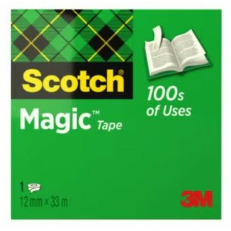 3M Scotch Ruban adhésif Magic 810, 12 mm x 33 m, invisible