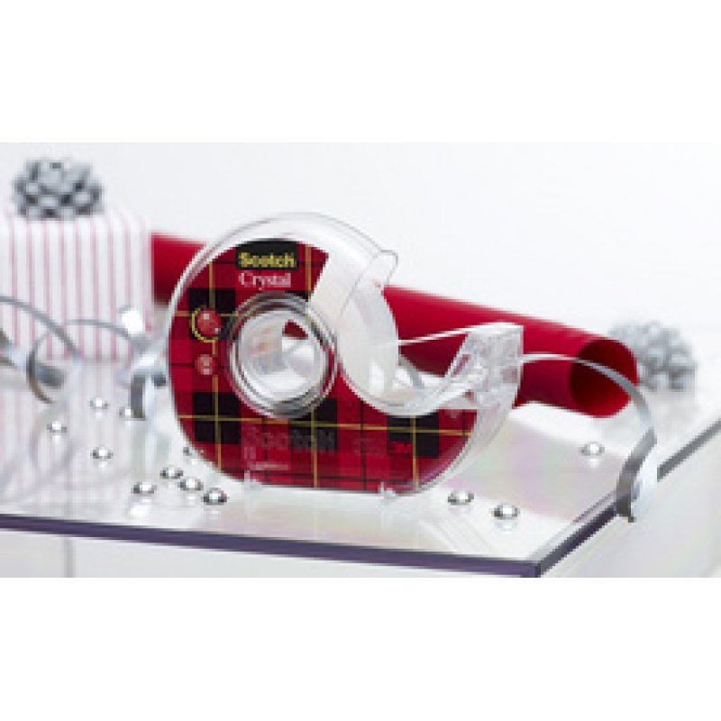 Scotch Ruban adhésif Crystal Clear 600, pack Caddy