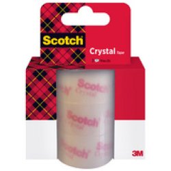Scotch Ruban adhésif Crystal Clear 600, 19 mm x 66 m, carton
