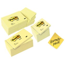 Post-it Notes notes adhésives, 76 x 76 mm, 5 1GRATUIT, jaune
