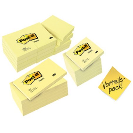 Post-it Notes notes adhésives, 76 x 76 mm, 5 1GRATUIT, jaune