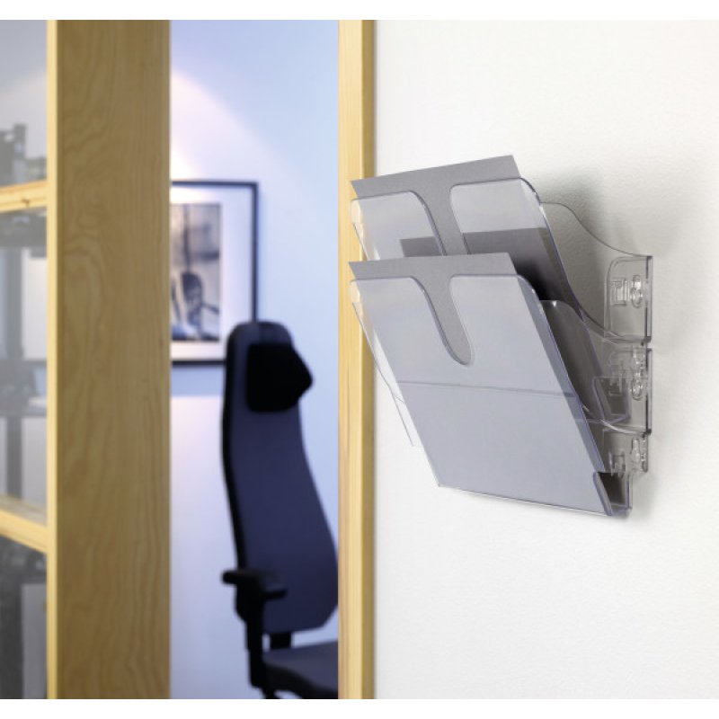 DURABLE Set de porte-brochures mural "FLEXIPLUS 2", A4