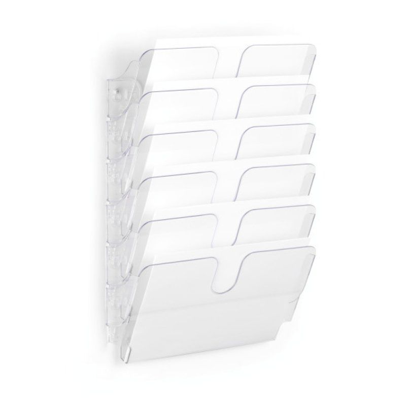 Durable FLEXIPLUS literature rack 6 shelves Transparent