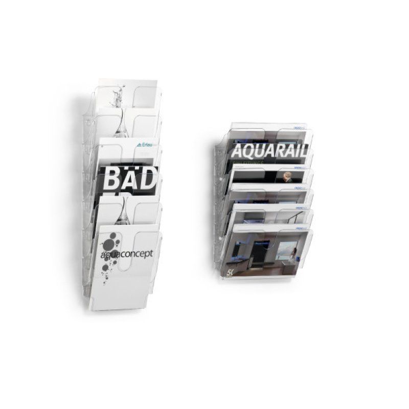 Durable FLEXIPLUS literature rack 6 shelves Transparent