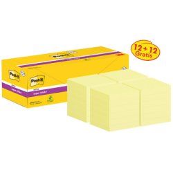Post-it Bloc-note Super Sticky Notes, 76 x 76 mm, 12 12