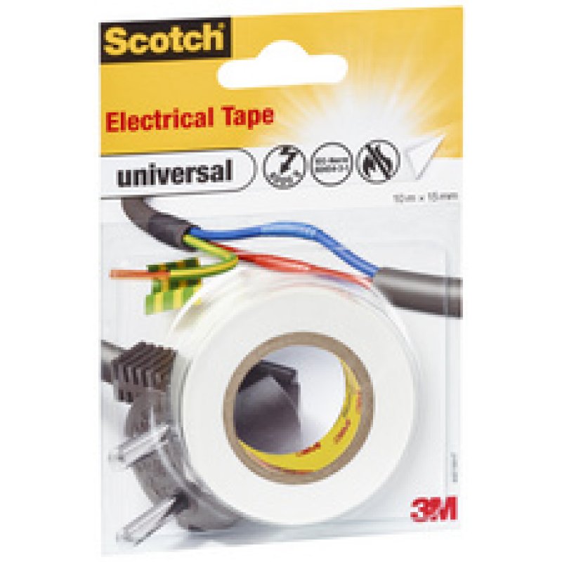 Scotch Ruban isolant universel, 15 mm x 10 m, jaune / vert