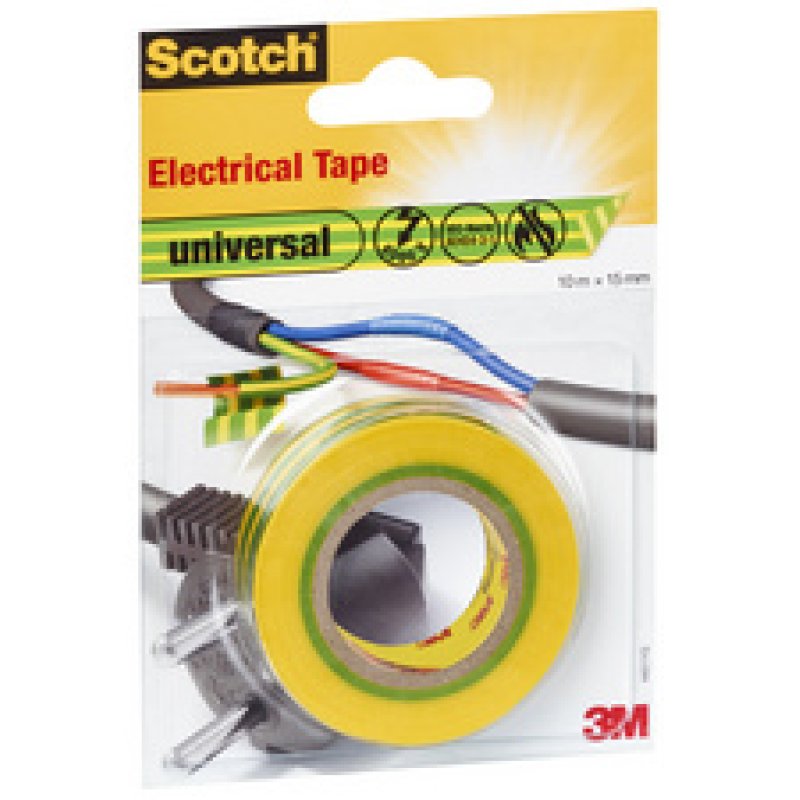 Scotch Ruban isolant universel, 15 mm x 10 m, blanc
