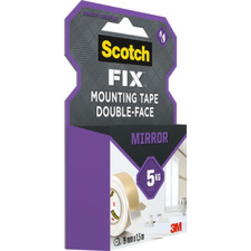 3M Ruban adhésif de fixation Scotch-Fix pour miroir, blanc