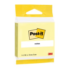 Post-it Bloc-note adhésif, 76 x 76 mm, jaune, en blister