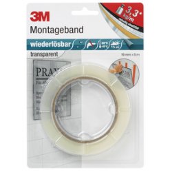 3M Scotch Bande de montage "enlevable", 19mm x 5m