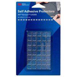 3M Bumpon Pastilles anti-bruit/anti-glisse,transparent,carré
