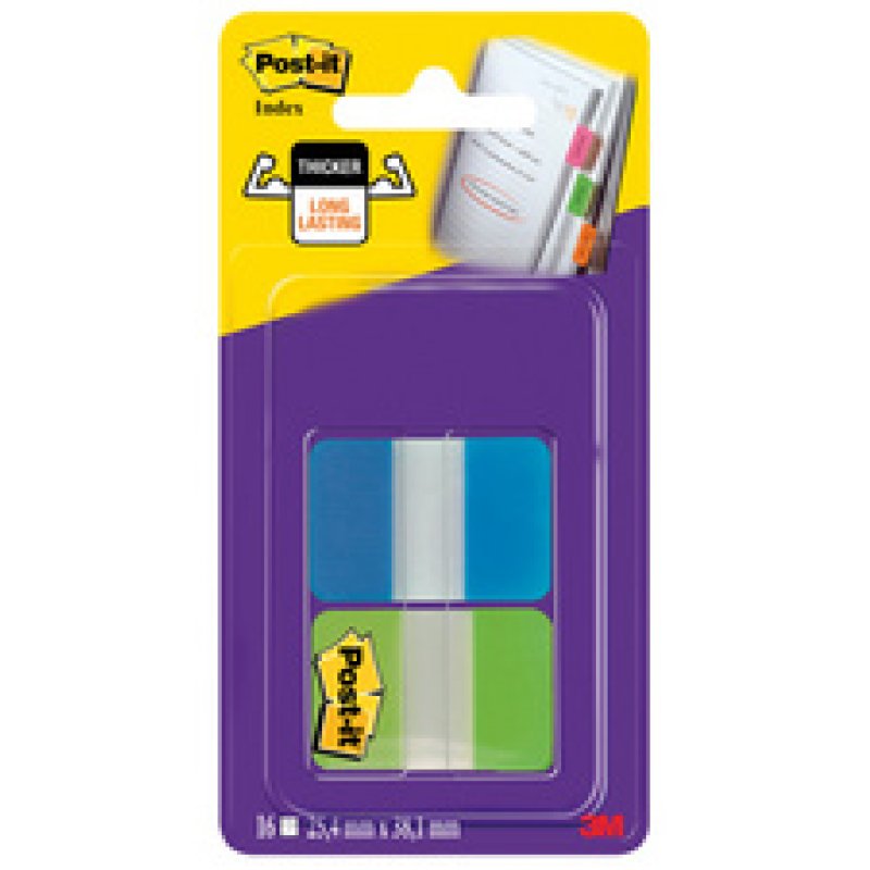 Post-it Marque-pages Index Strong, 25,4 x 38,1 mm, bicolore