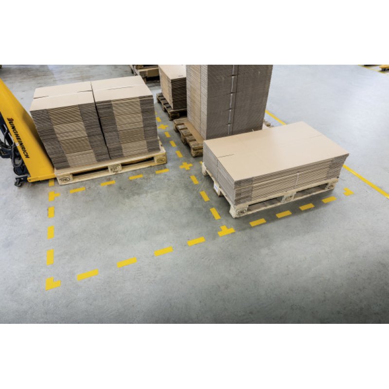 DURABLE Marquage de place, trait, autocollant, jaune